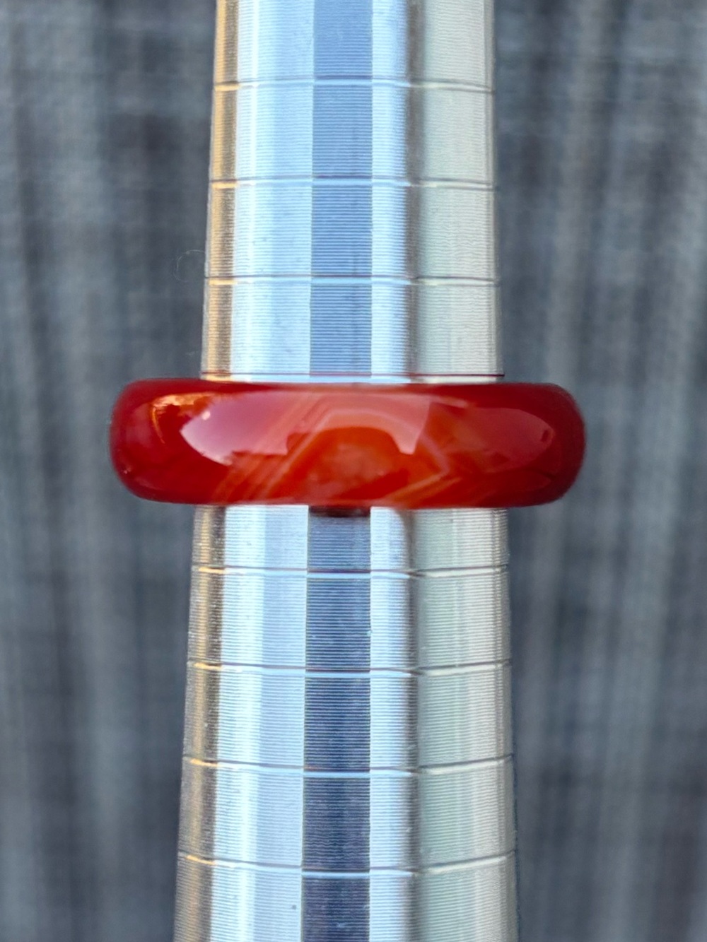Beautiful Carnelian Resin Ring-Size 7.5